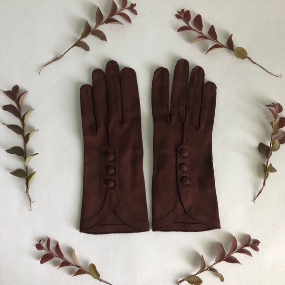 Vintage Accessories - Vintage Wear Right Nuplex Suede Gloves